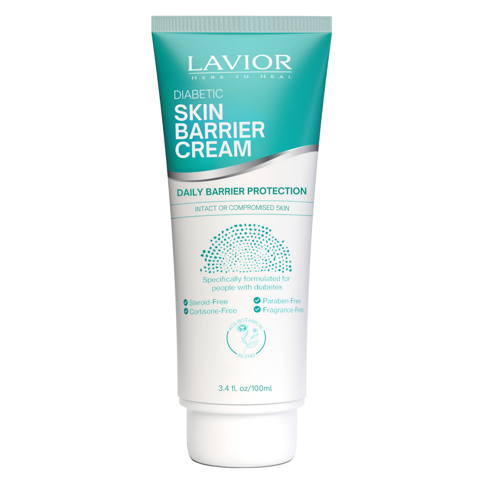 Lavior Diabetic Skin Barrier Cream Tube, 3.4 oz