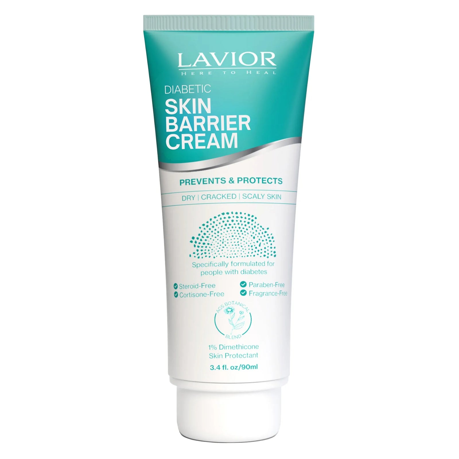 Lavior Diabetic Skin Barrier Cream Tube, 3.4 oz
