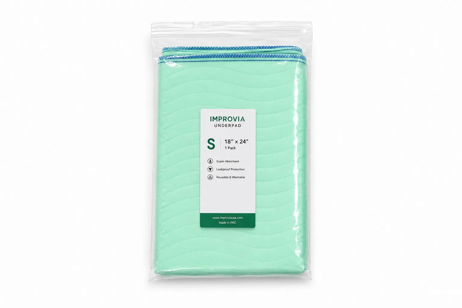 Improvia Washable Reusable Bedwetting Incontinence Underpad, Heavy Absorbency
