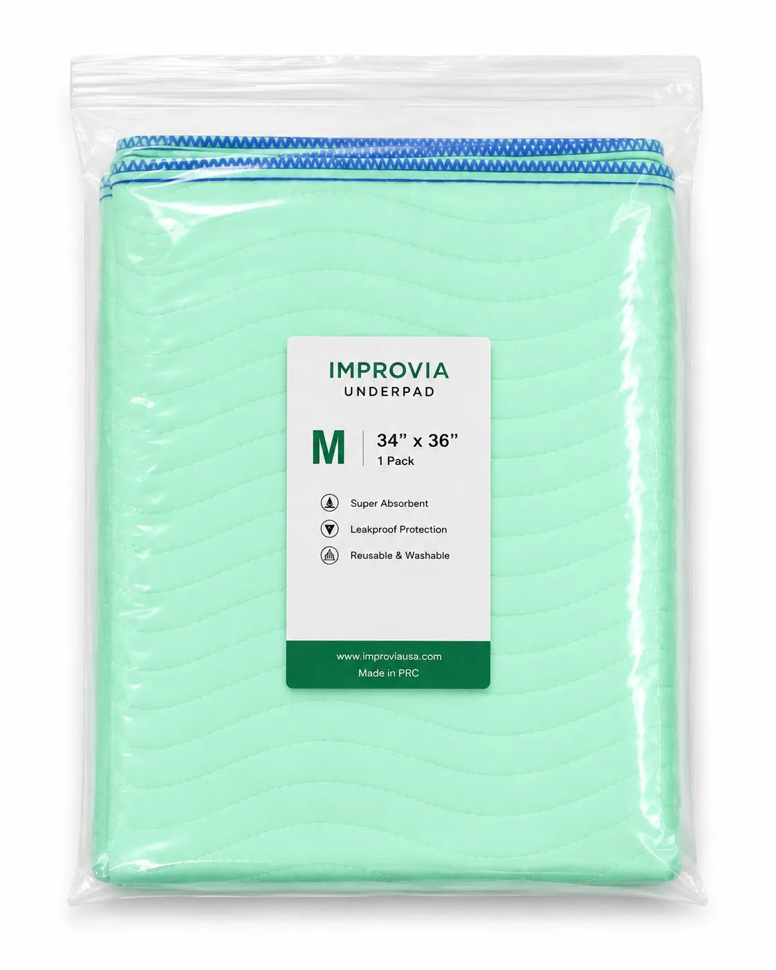 Improvia Washable Reusable Bedwetting Incontinence Underpad, Heavy Absorbency