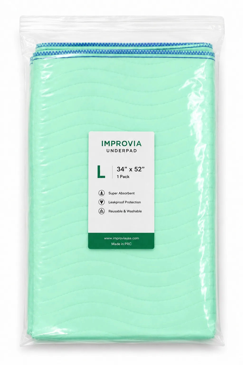 Improvia Washable Reusable Bedwetting Incontinence Underpad, Heavy Absorbency