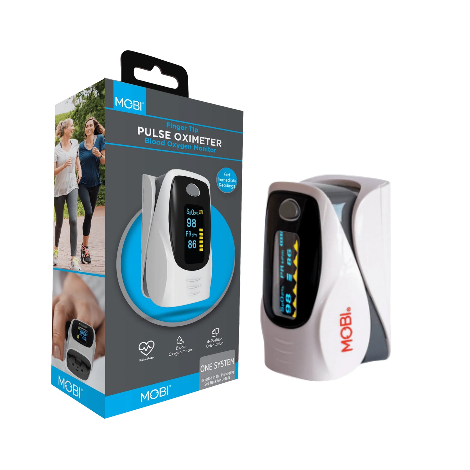 MOBI Fingertip Pulse Oximeter Blood Oxygen Monitor