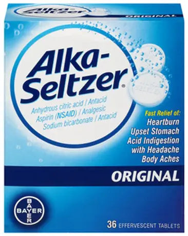 Alka-Seltzer Original with Aspirin 36 Tablets
