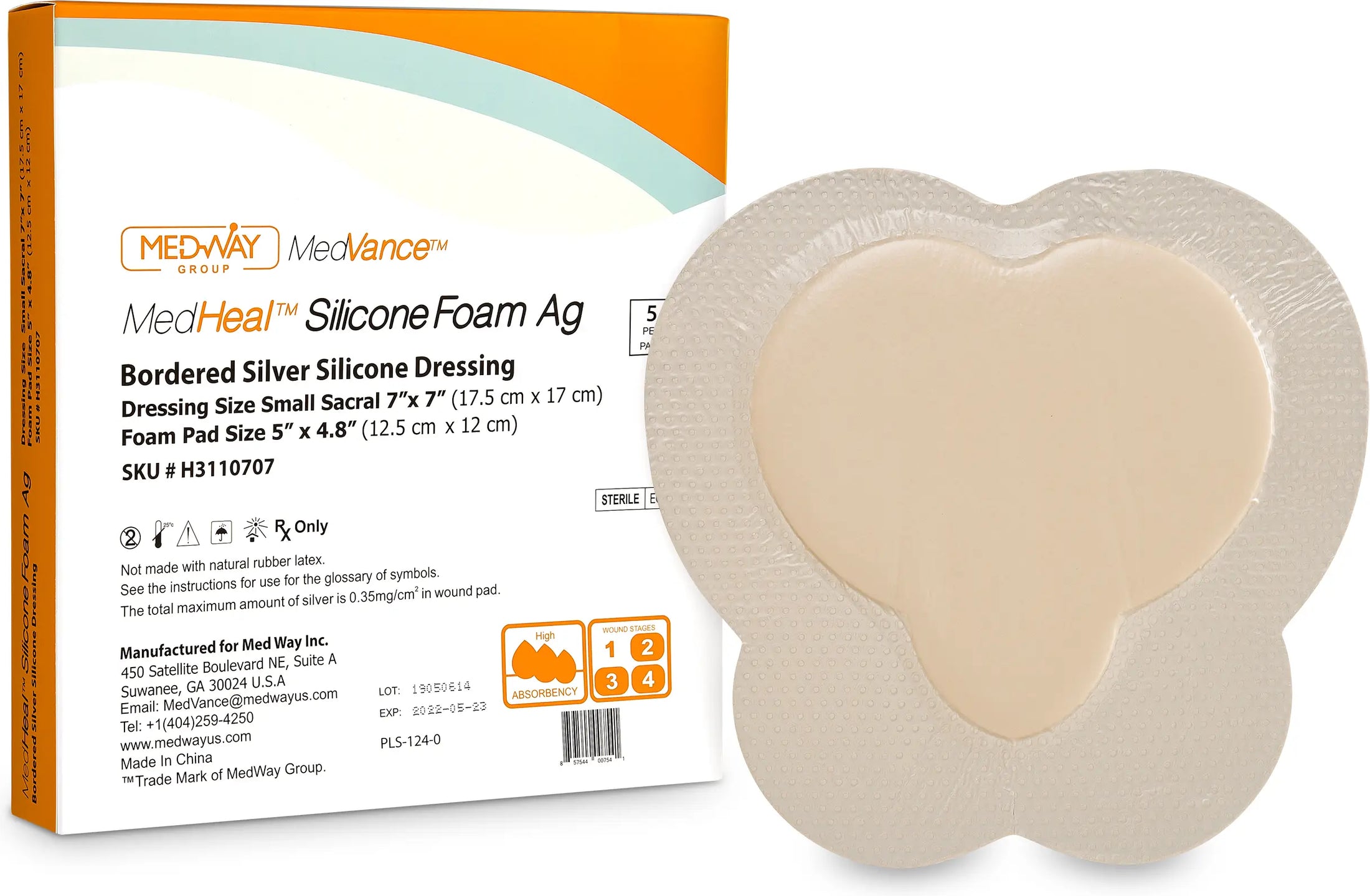 Med Way Inc. CuraVance Silver Silicone Foam Dressings