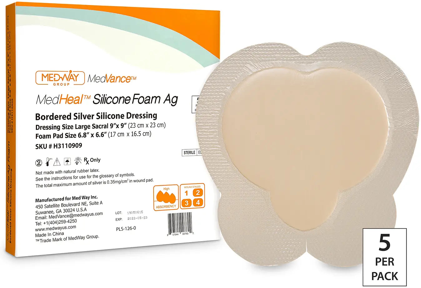 Med Way Inc. CuraVance Silver Silicone Foam Dressings