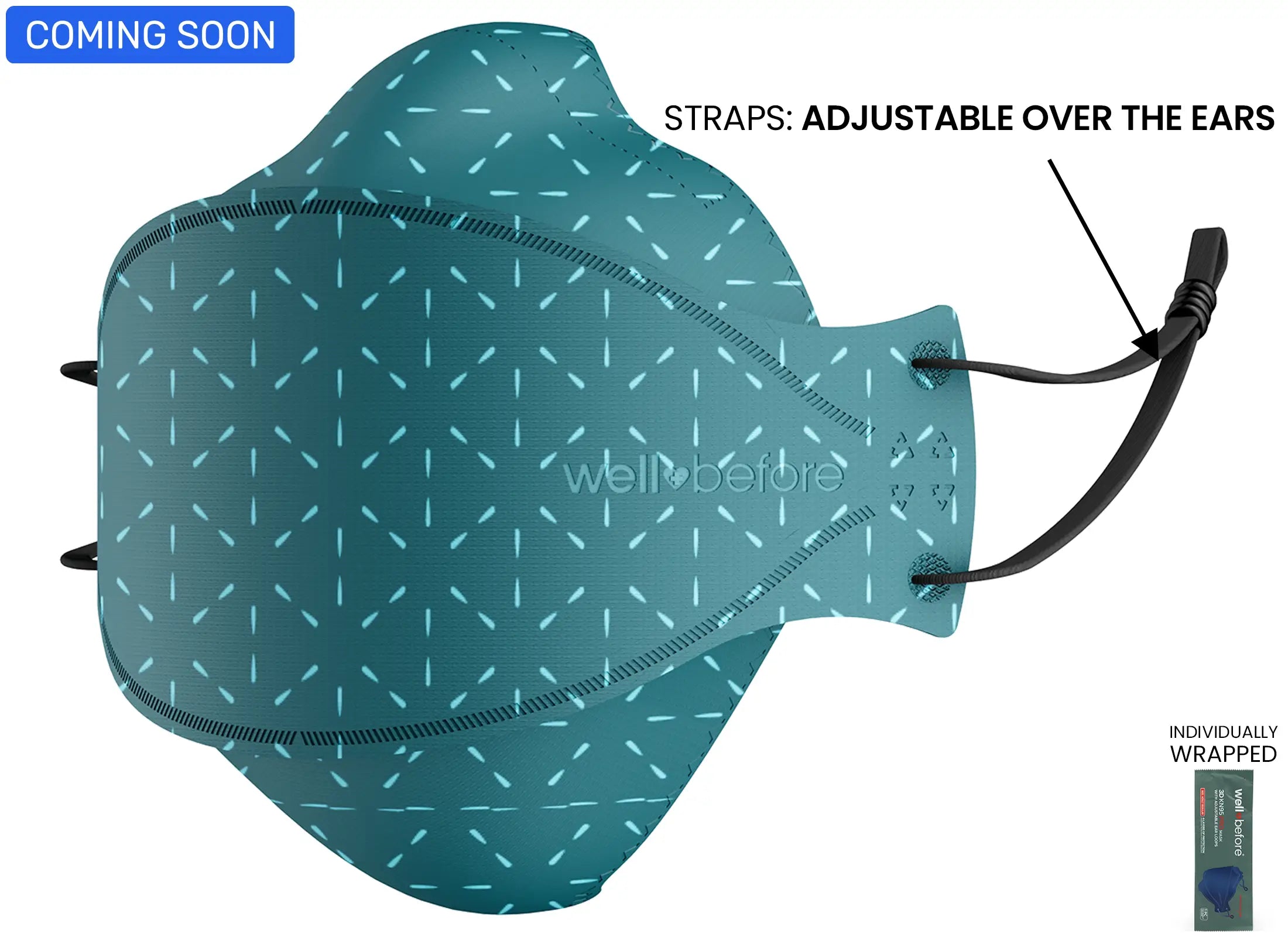 KN95 3D Pro Face Mask | Premium 3D Fit, Anti-fogging, Adjustable Ear Loops - Bag of 10