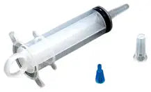 AMSure Irrigation Syringe with Thumb Control Ring 60 cc, Catheter Tip