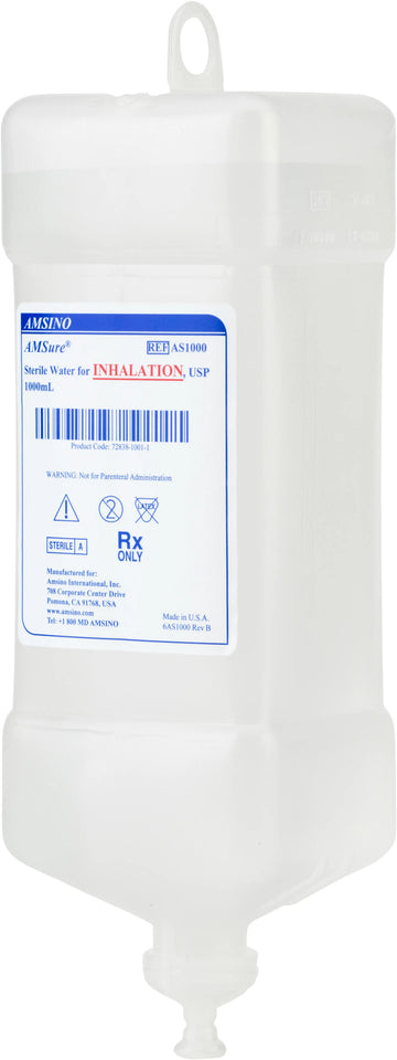 Amsino International AMSure 1000mL Sterile Water for Inhalation USP
