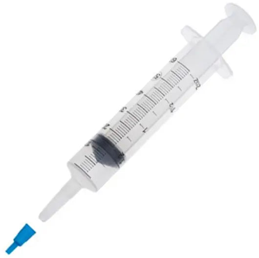 AMSure Piston Irrigation Syringe, Flat Top, 60cc - Case of 50