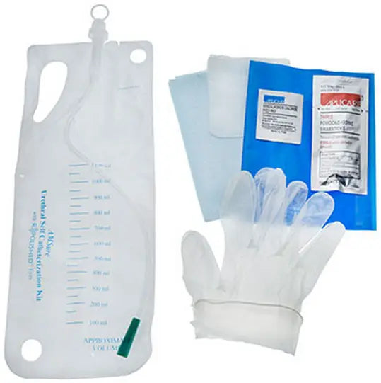 AMSure Urethral Self Catheterization Kit with R Polished Eyes, 16 French