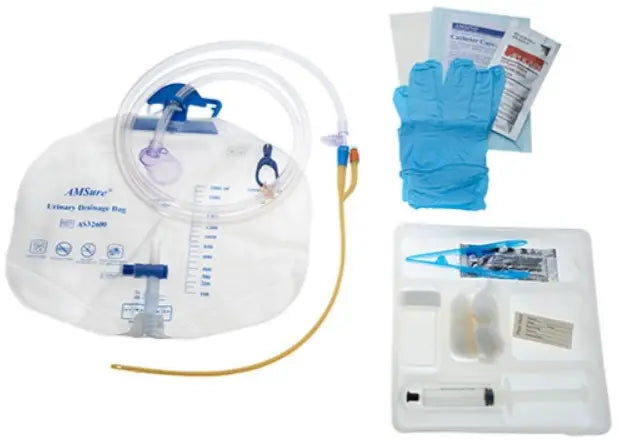 Amsino International AMSure Foley Tray Bag, 14Fr Silicone Coated