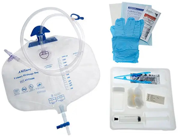 AMSure Foley Tray with Drainage Bag or Meter