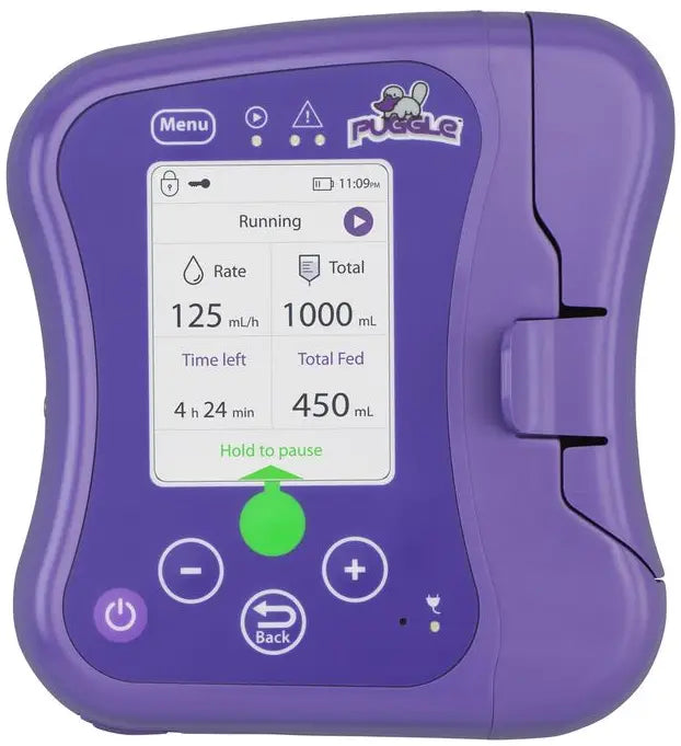 AMSure Puggle Enteral Feeding Pump with AC Adapter and Pole Clamp