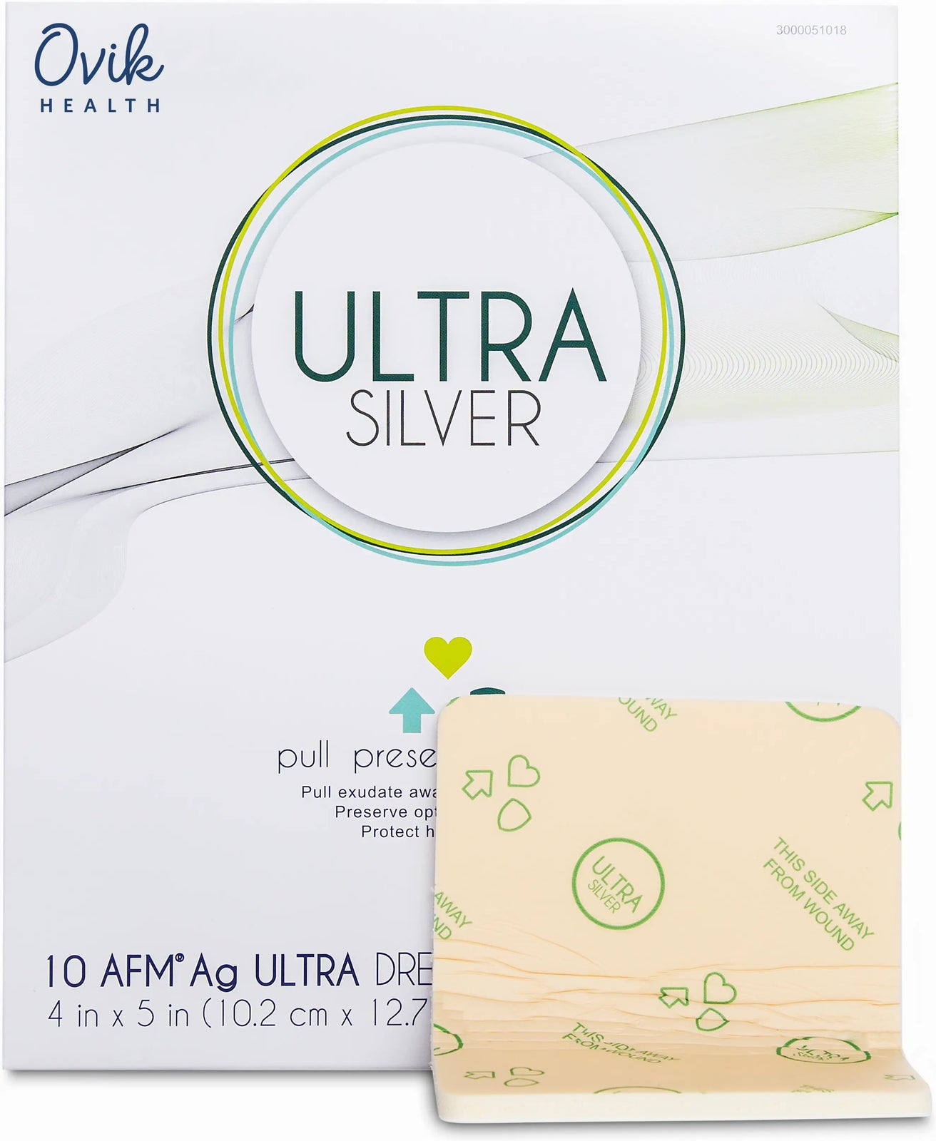 OVIK Health ULTRA Silver Foam Dressing, 4" x 5"