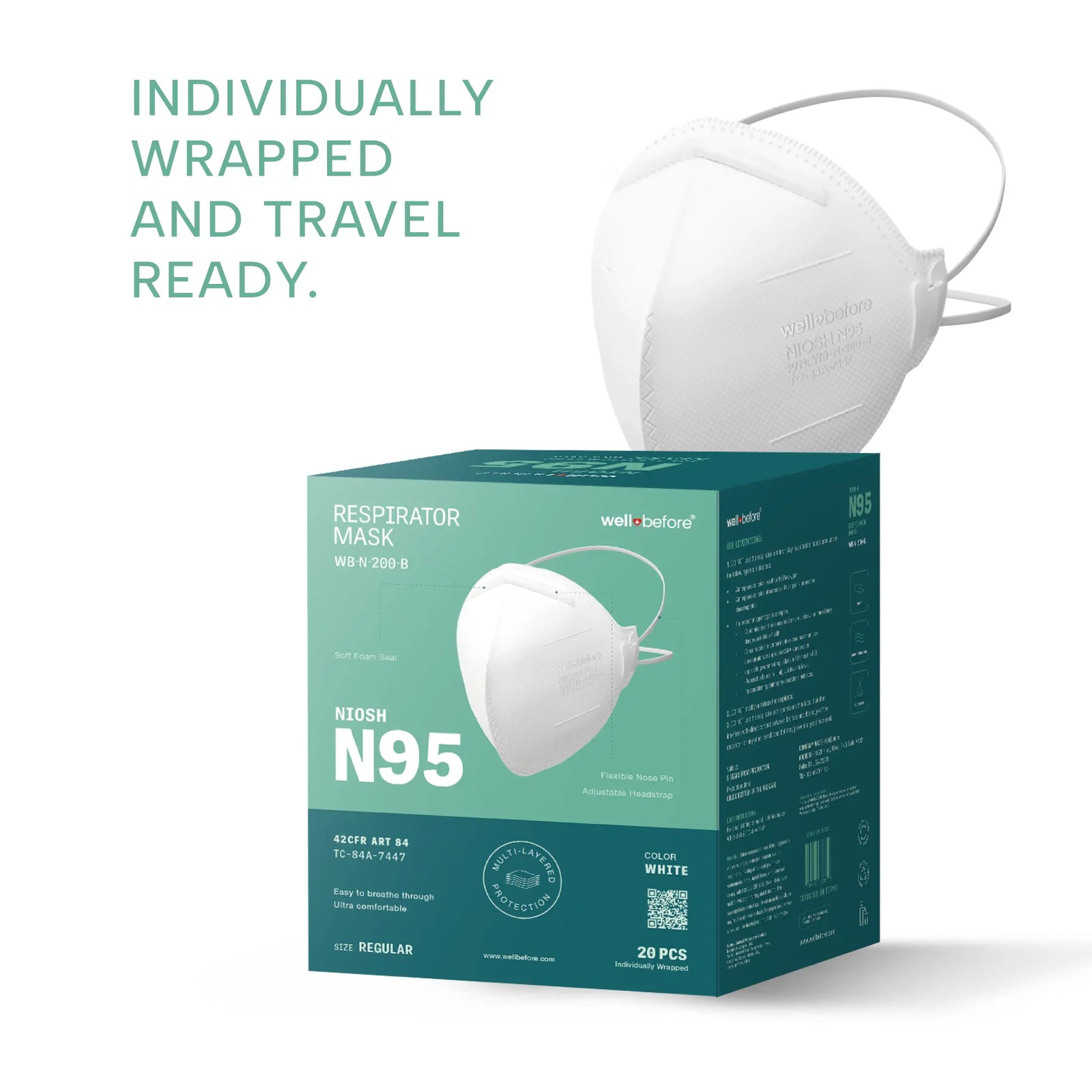 N95 Flat Fold Respirator Mask | NIOSH Approved