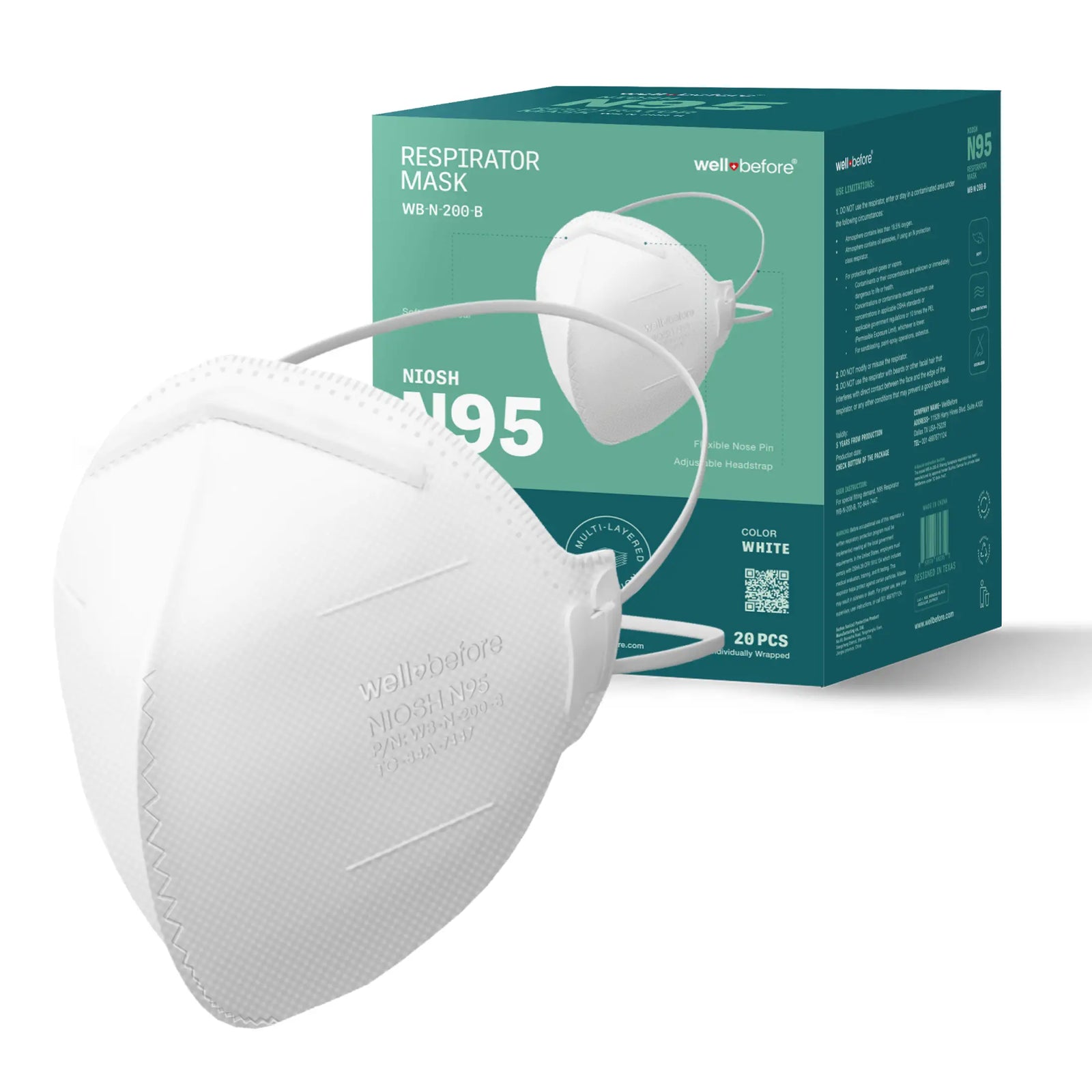 N95 Flat Fold Respirator Mask | NIOSH Approved