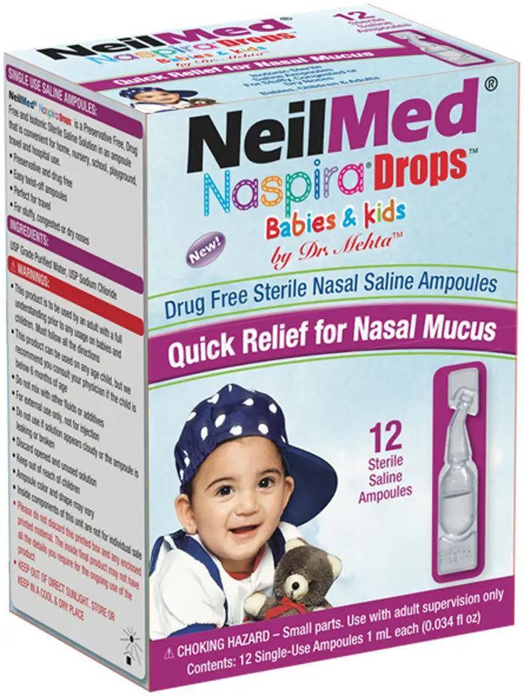 NeilMed NaspiraDrops Sterile Nasal Saline Solution