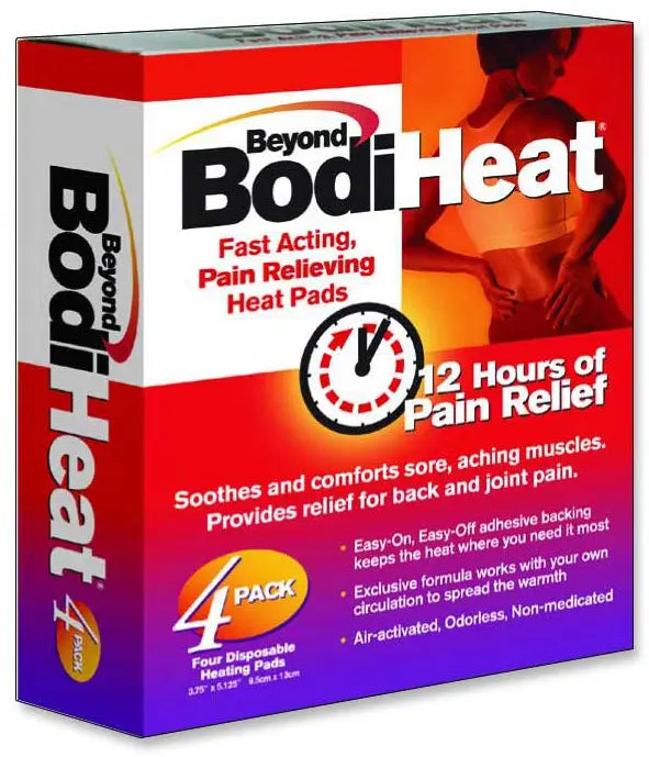 Okamoto BodiHeat Pain Relieving Heat Pad for Back - Pack of 4