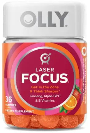 Olly Laser Focus Berry Tangy Tangerine Gummies 36ct