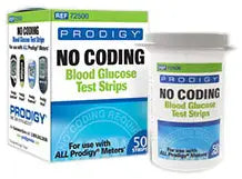 Prodigy No Coding Test Strips for Diabetes Monitoring