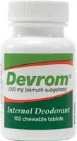 Devrom Bismuth Subgallate Tablets for Ostomy Odor Control