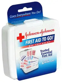 Kenvue Mini First Aid Kit 4" x 4.5" x 1" White Plastic Case