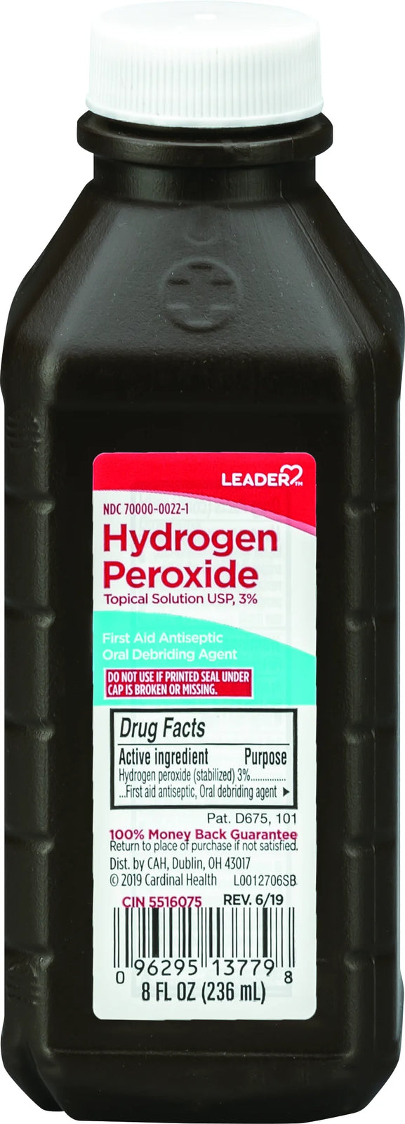 Leader Hydrogen Peroxide 3% Solution, 8 oz