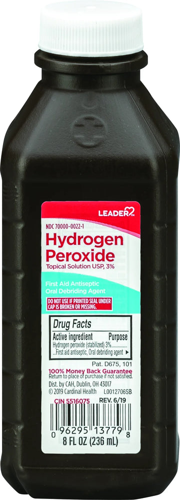 Leader Hydrogen Peroxide 3% Solution, 8 oz