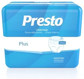 Drylock Technologies Presto Plus Incontinence Underwear - Medium (32''-44'') White