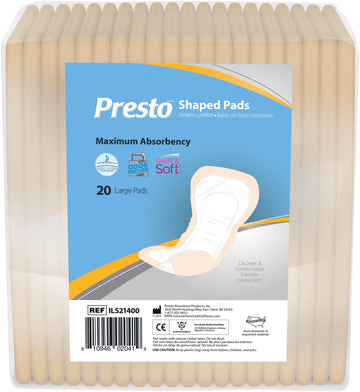 Presto Shaped Incontinence Pads