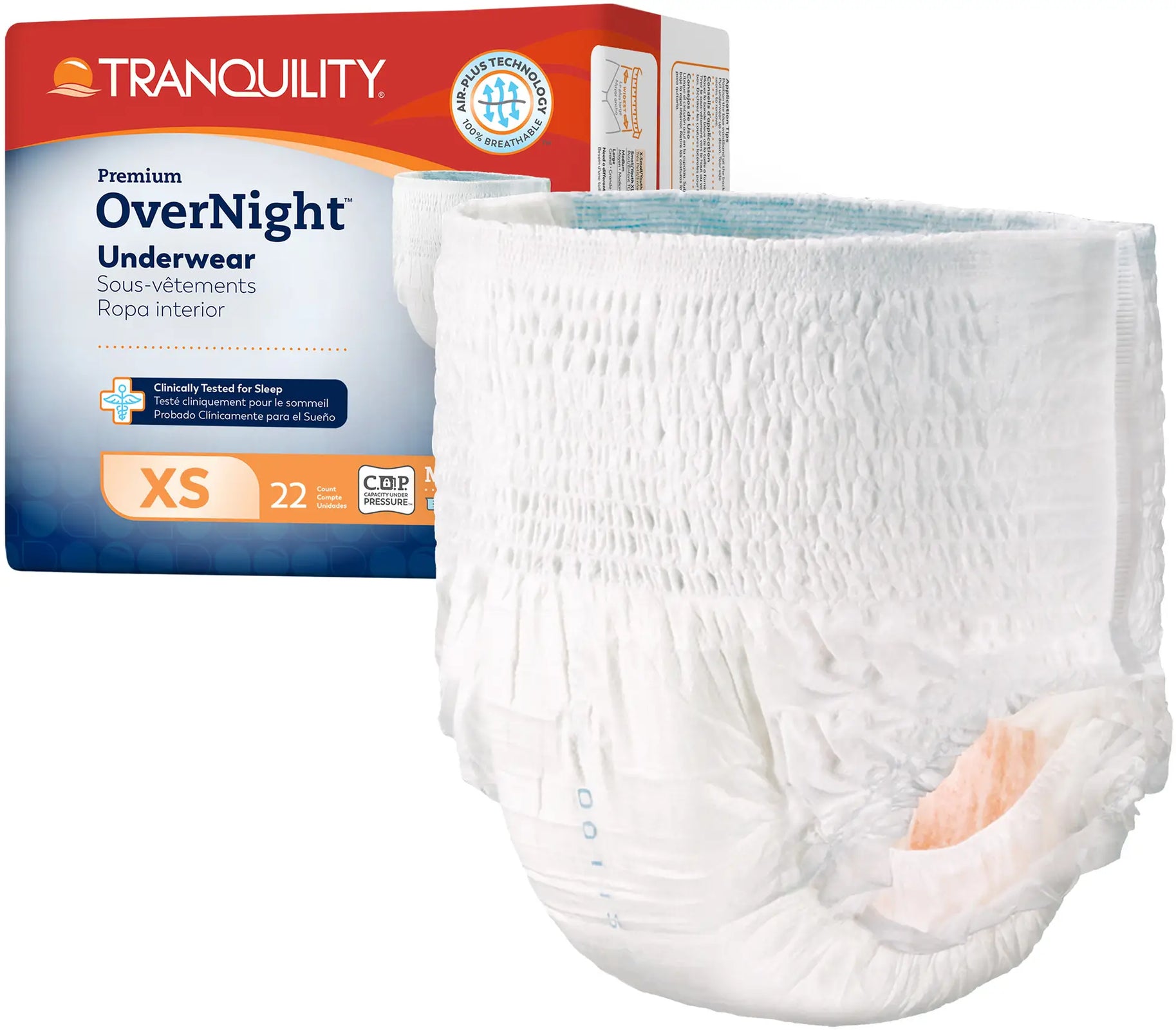 Tranquility Premium Overnight Disposable Absorbent Underwear - Extra Small to 3X-Large