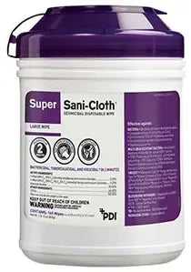 PDI Super Sani-Cloth Germicidal Wipes 6" x 6.75"