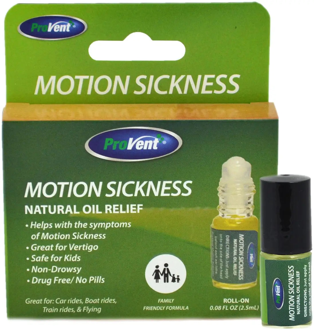 Quest Products ProVent Motion Sickness Oil Roll-On, 0.08 fl oz