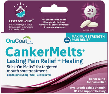Oracoat Cankermelts Oral Pain Relief Patches