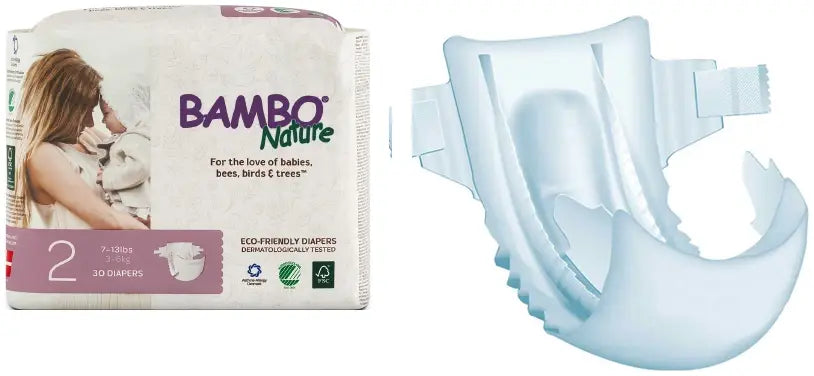 Bambo Nature Disposable Diapers Size 2 (7-13 lbs)