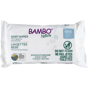 Bambo Nature Baby Wipes, 64 ct image
