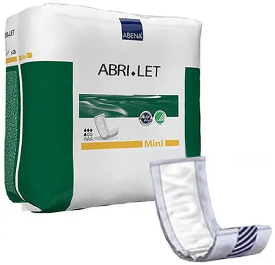 Abena Let Fluff Pads Without Foil, Mini, 5.5" x 15", 500 ml