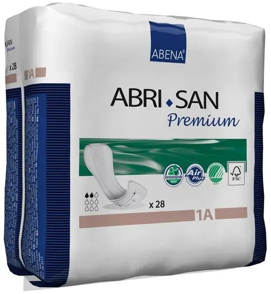Abena Abri-San Premium Incontinence Pads, Size 1A, 4" x 11"