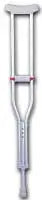 Medline Red Dot Standard Adult Push-button Auxiliary Crutches 44-52 Inch