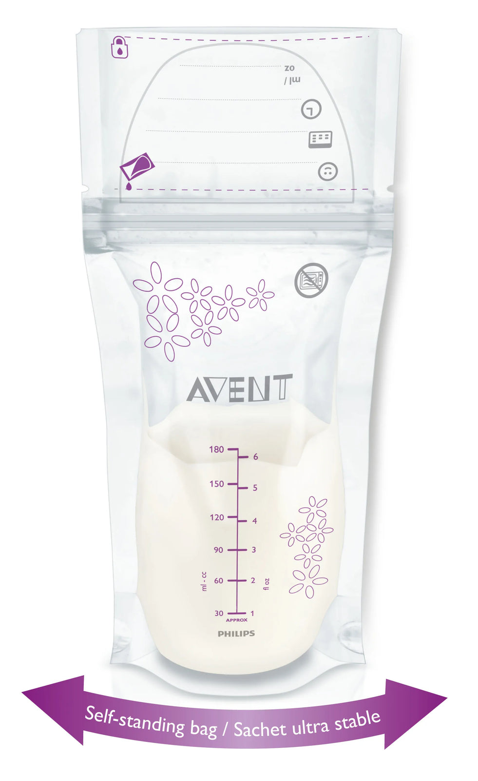 Philips Avent Breast Milk Storage Bags, 6 oz / 180 mL