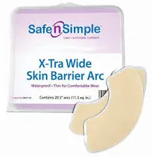 Safe N Simple Skin Barrier Arc - Water Resistant Ostomy Protection