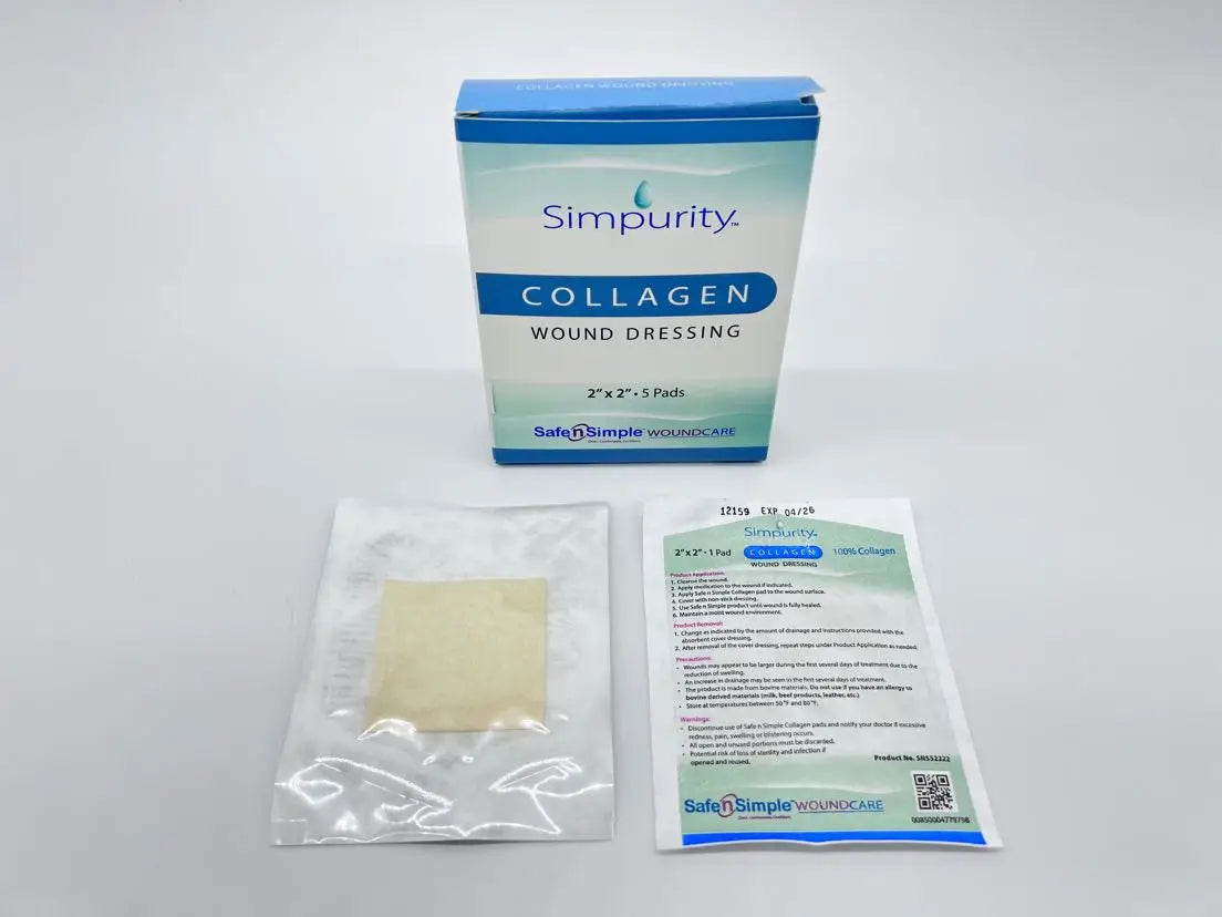 Safe N Simple Collagen Wound Dressing 2" x 2"