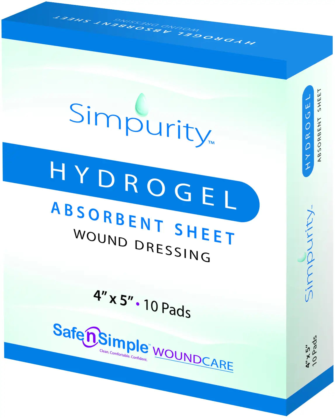 Safe N Simple Hydrogel Wound Dressing 4" x 5"