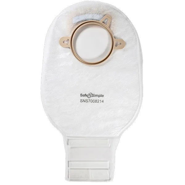 Safe n Simple Simpurity 12-Inch Drainable 2-Piece Ostomy Pouch with Filter