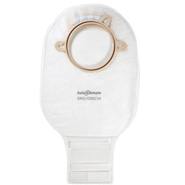 Safe n Simple Simpurity 12-Inch Drainable 2-Piece Ostomy Pouch with Filter