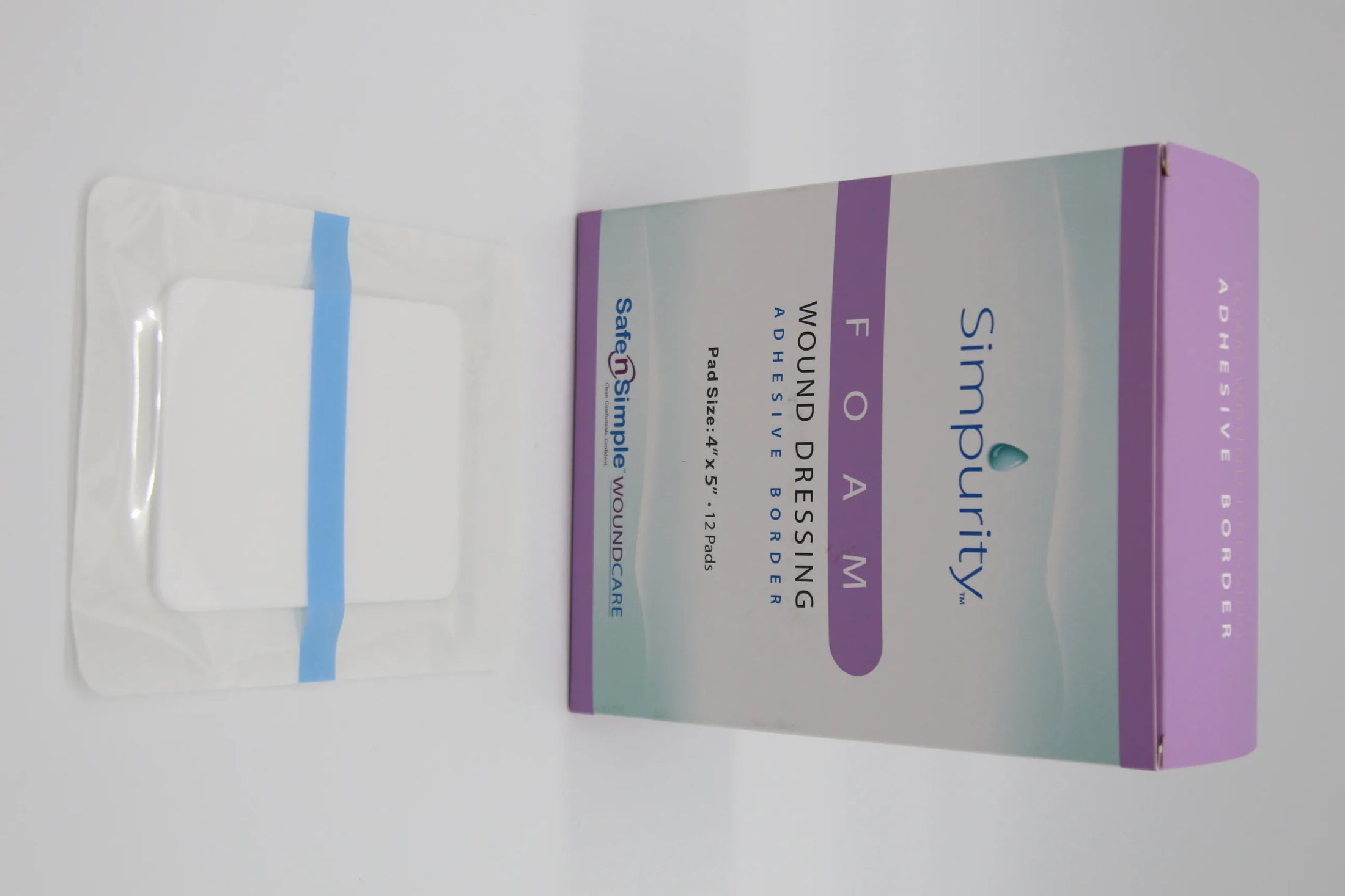 Safe N Simple Simpurity Foam with Adhesive Border, 4" x 5"