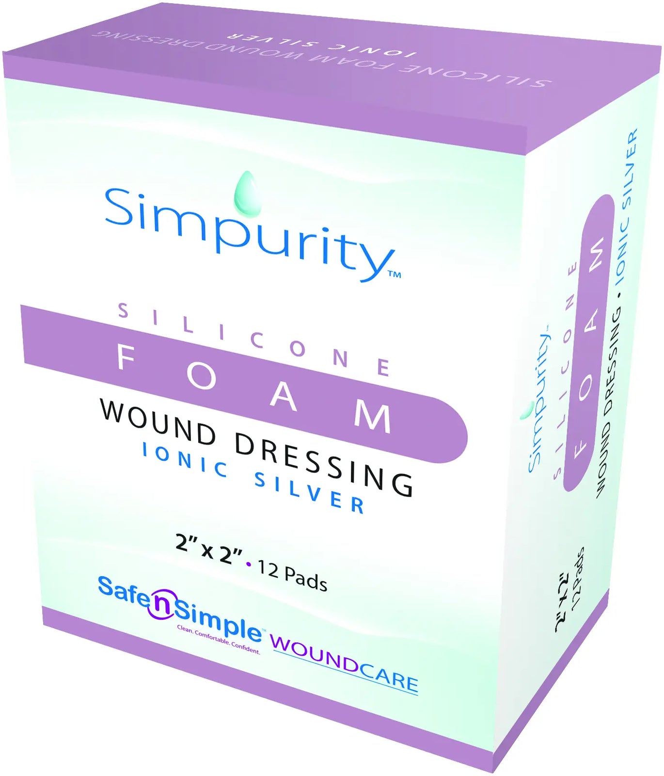 Safe N Simple Foam Wound Dressing Silver Silicone