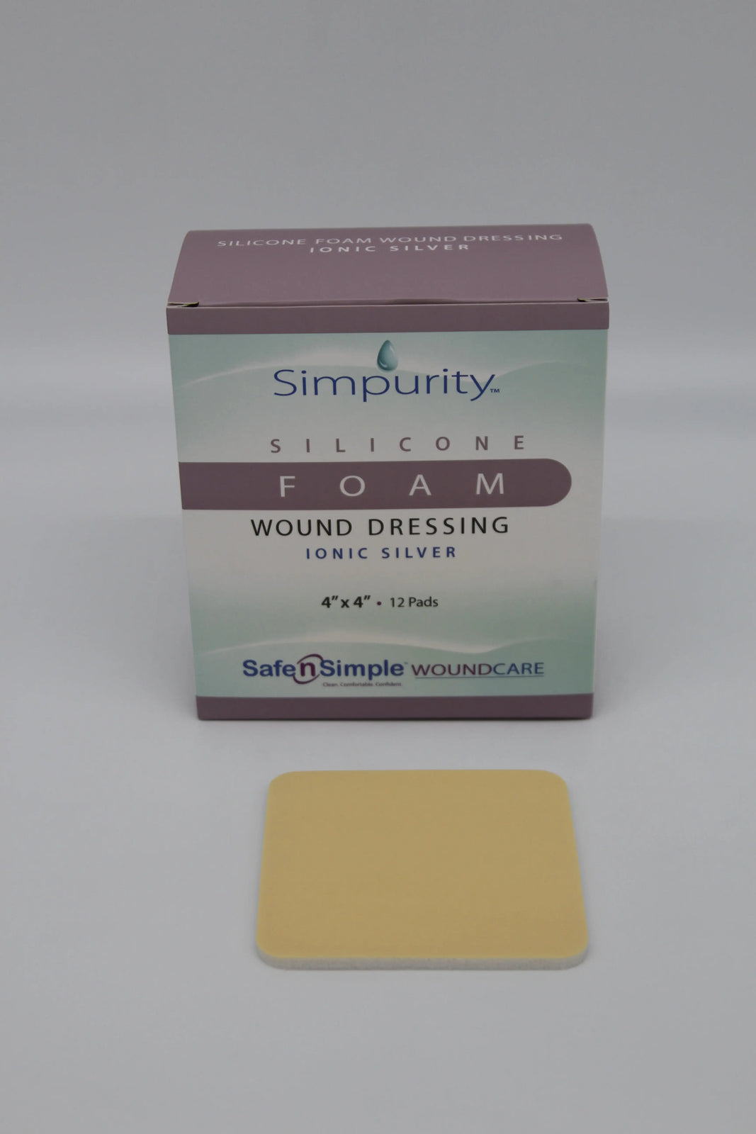 Safe N Simple Simpurity Foam Wound Dressing Silver Silicone