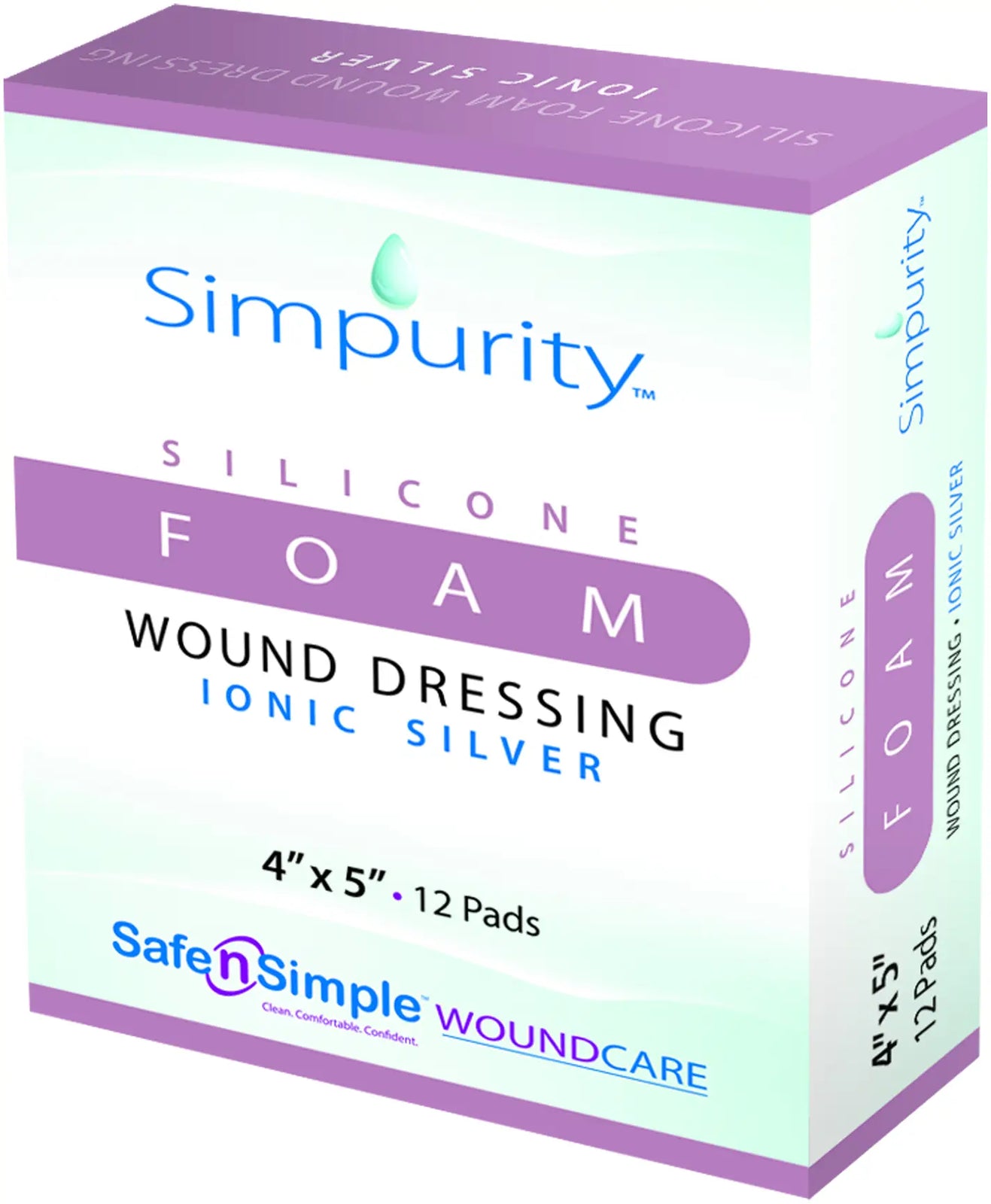 Safe N Simple Foam Wound Dressing Silver Silicone