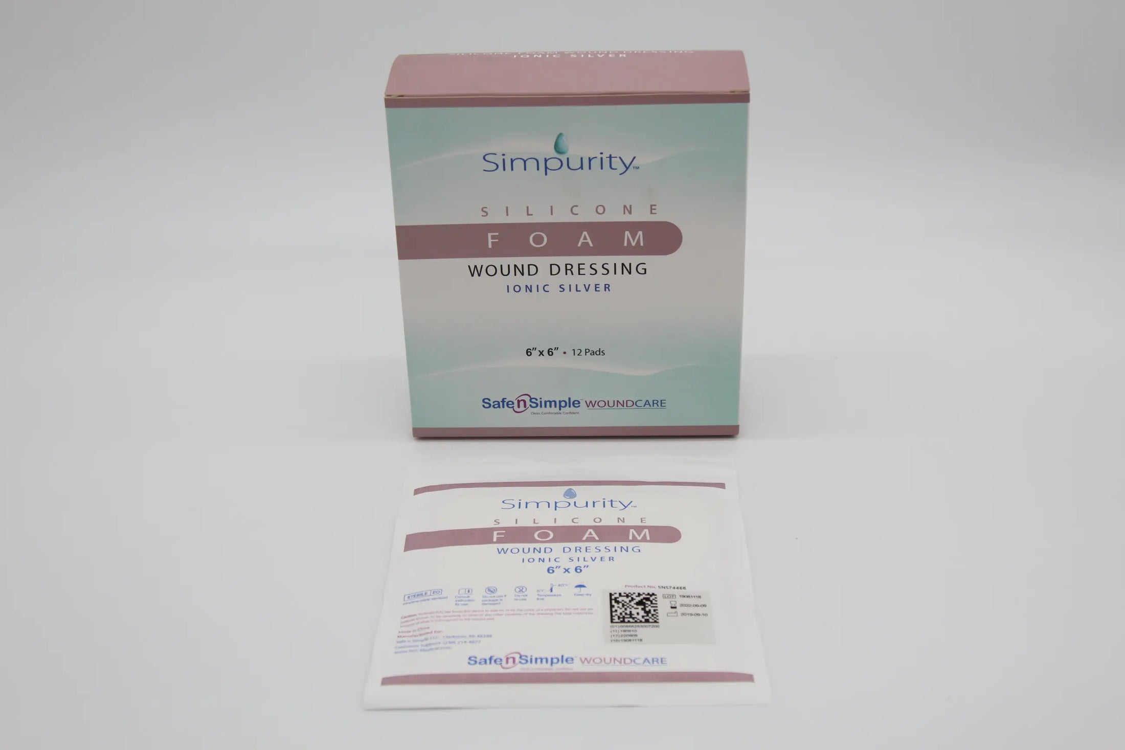 Safe N Simple Simpurity Foam Wound Dressing Silver Silicone